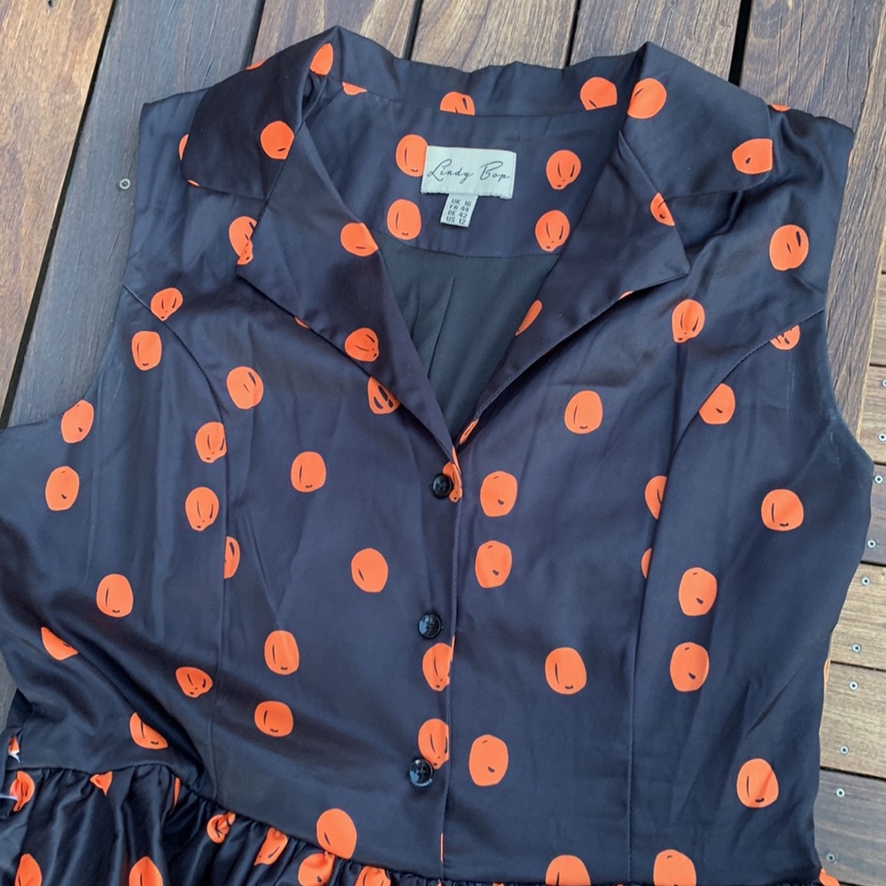 TRADE FOR UK 18: Lindy Bop UK 16 Pumpkin Dress - Picture 8 of 11